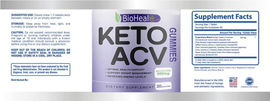 bio heal keto acv gummies usa supplement